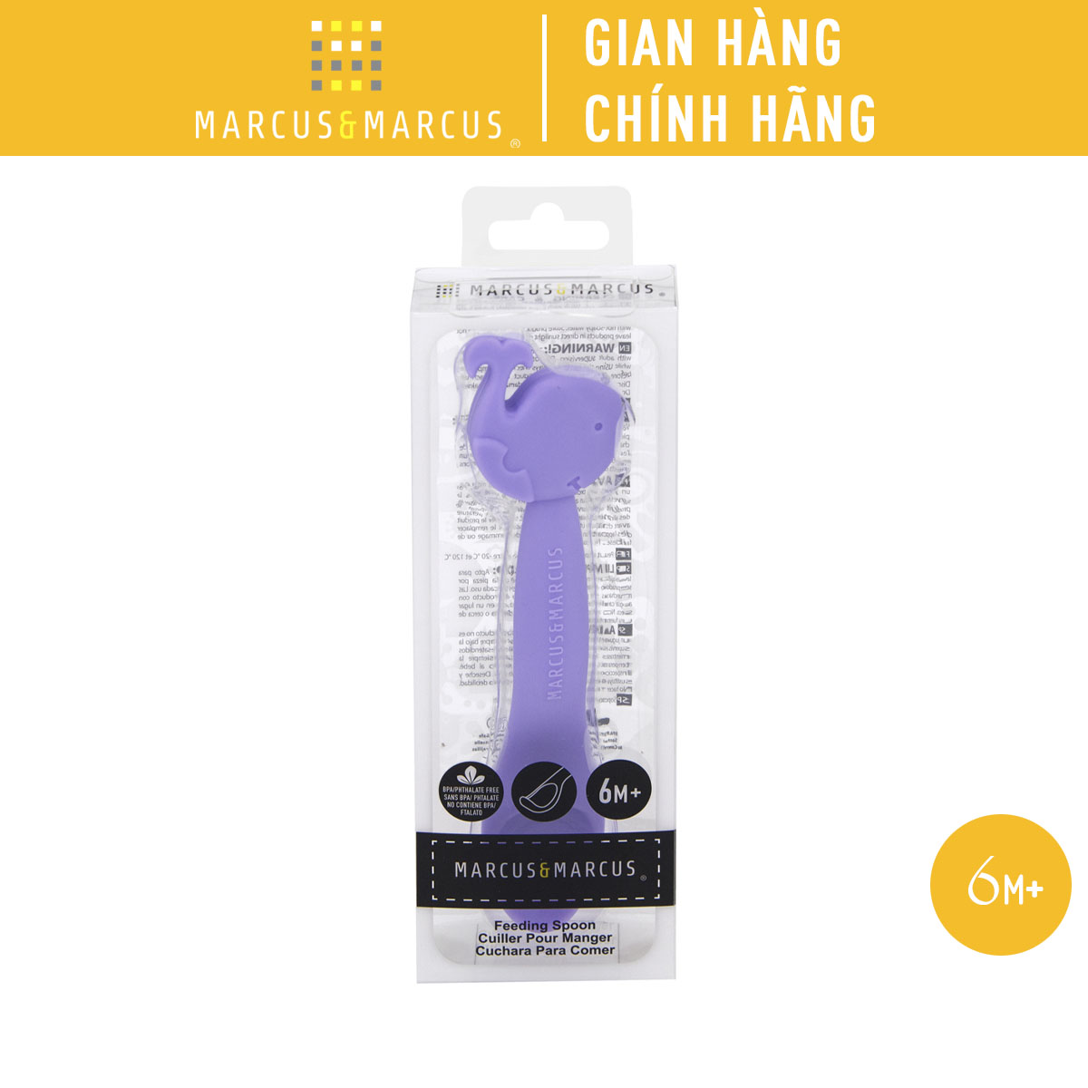 Thìa ăn dặm silicon cho bé Marcus & Marcus, từ 6 tháng - Willo
