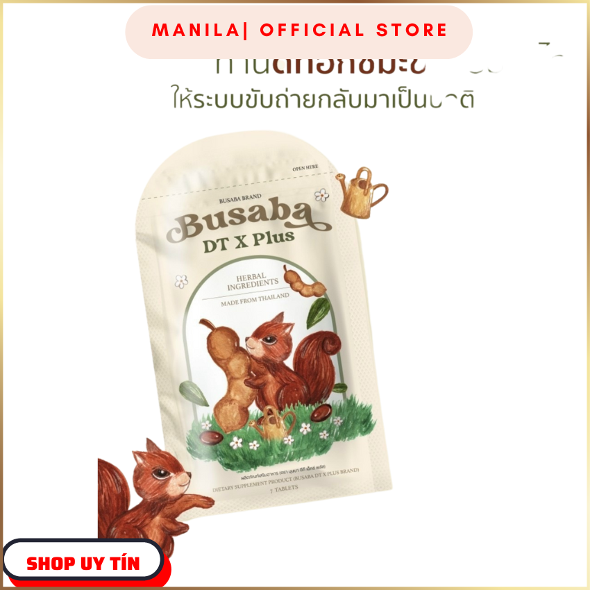 Detox Giảm Mở Bụng Busaba Thái Lan - Busaba DT X Plus - Gói 7 Viên