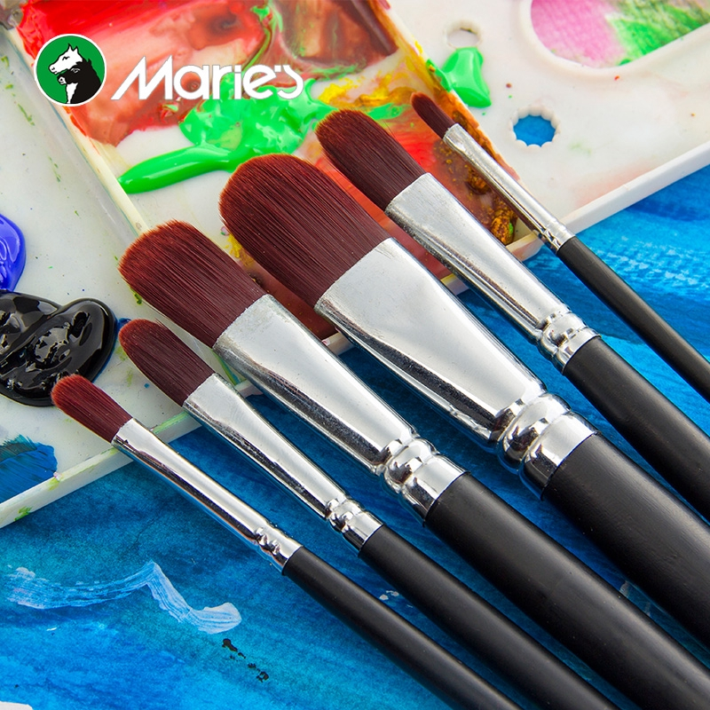 [HCM]CỌ VẼ ĐẦU OVAL MARIES G1636 (VẼ MÀU ACRYLIC SƠN DẦU GOUACHE)