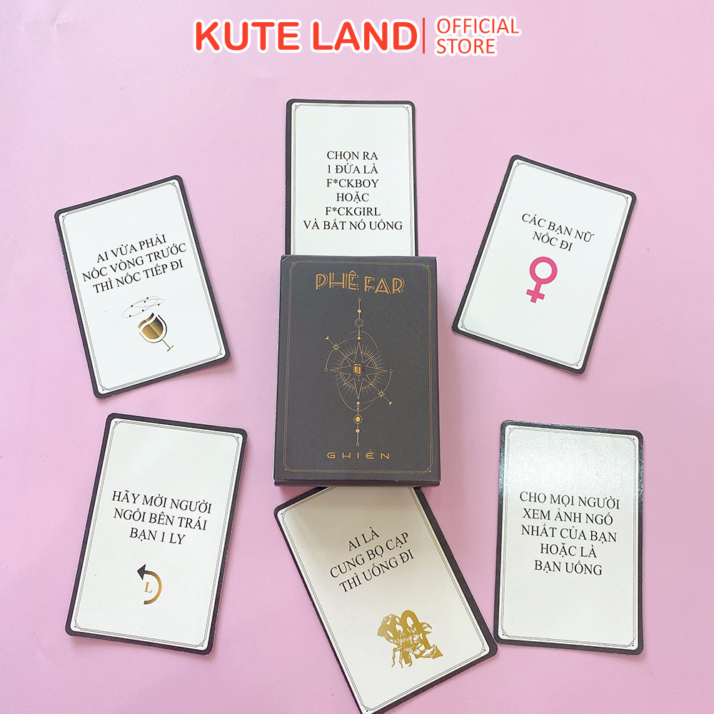 Bộ Bài Phê Far Drinking Game 50 Lá Hot Trend Trò Chơi Vui Vẻ Với Bạn Bè Trong Buổi Tụ Tập Hẹn Hò Hội Nhóm