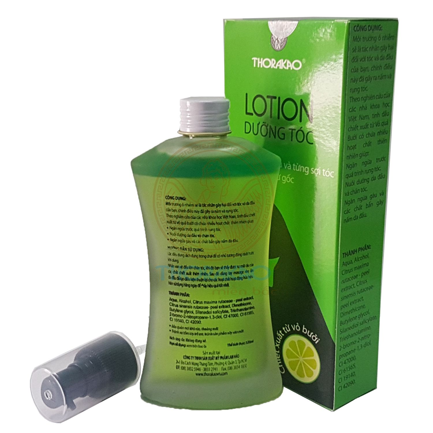 Lotion tinh dầu bưởi kích thích mọc tóc Thorakao 120ml