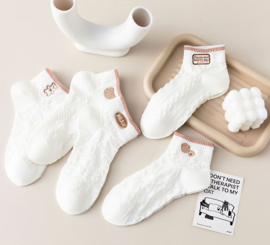 Set 10 Đôi Tất Vớ Nữ Ngắn Cổ Mix Gấu S8