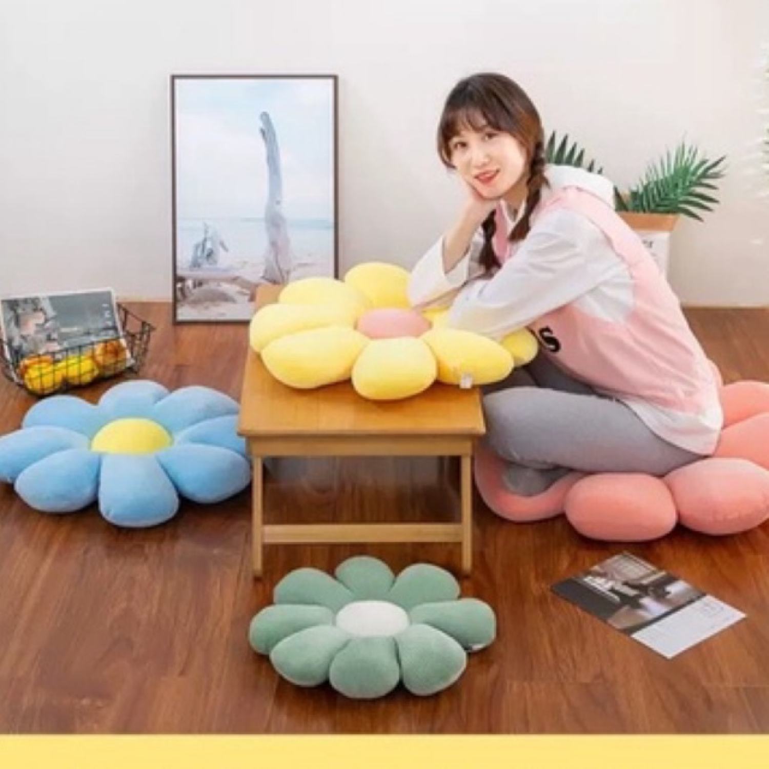 Nệm hình hoa gối ôm hoa cúc