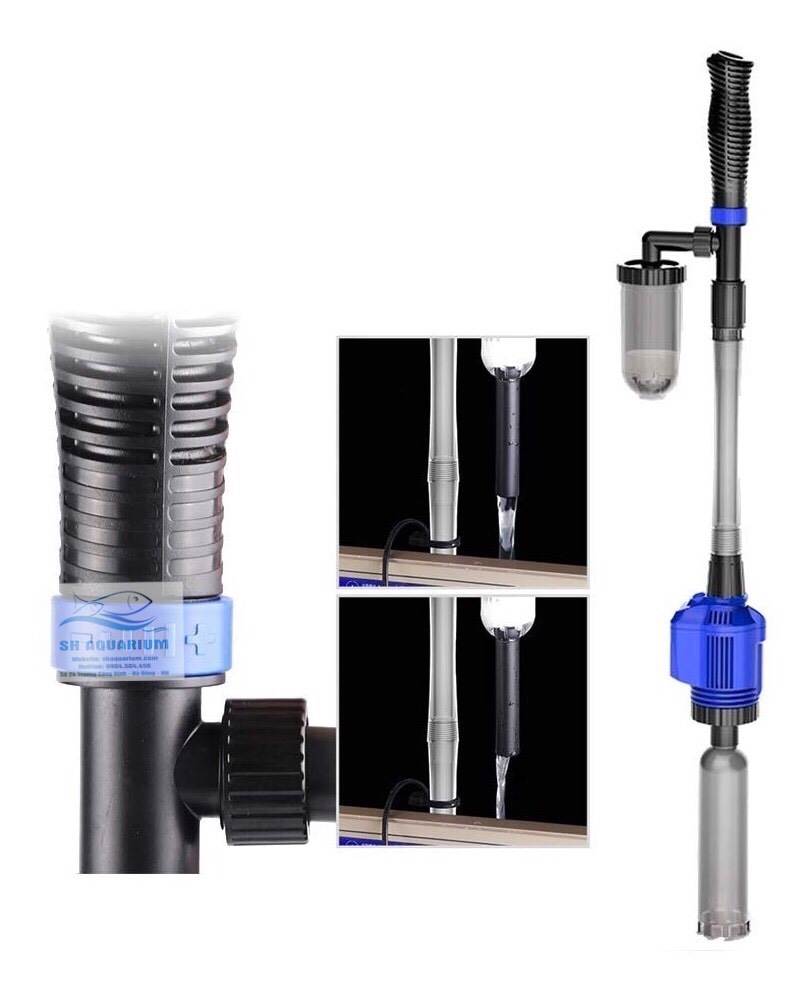 [HOÀN TIỀN 10%]MÁY HÚT CẶN BỂ CÁ SUNSUN HXS 02