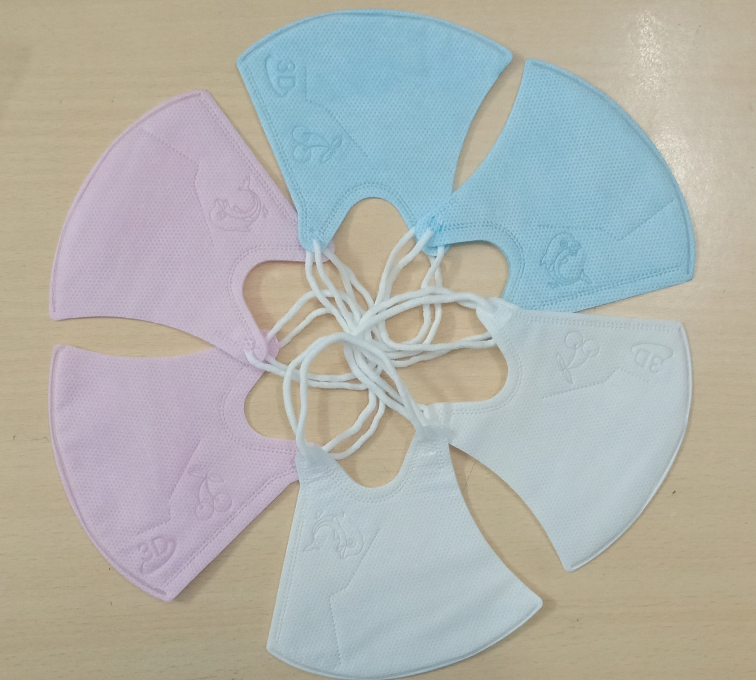 [HCM][Hộp 10] Khẩu Trang Hello Kids 3D cho bé - Màu trắng