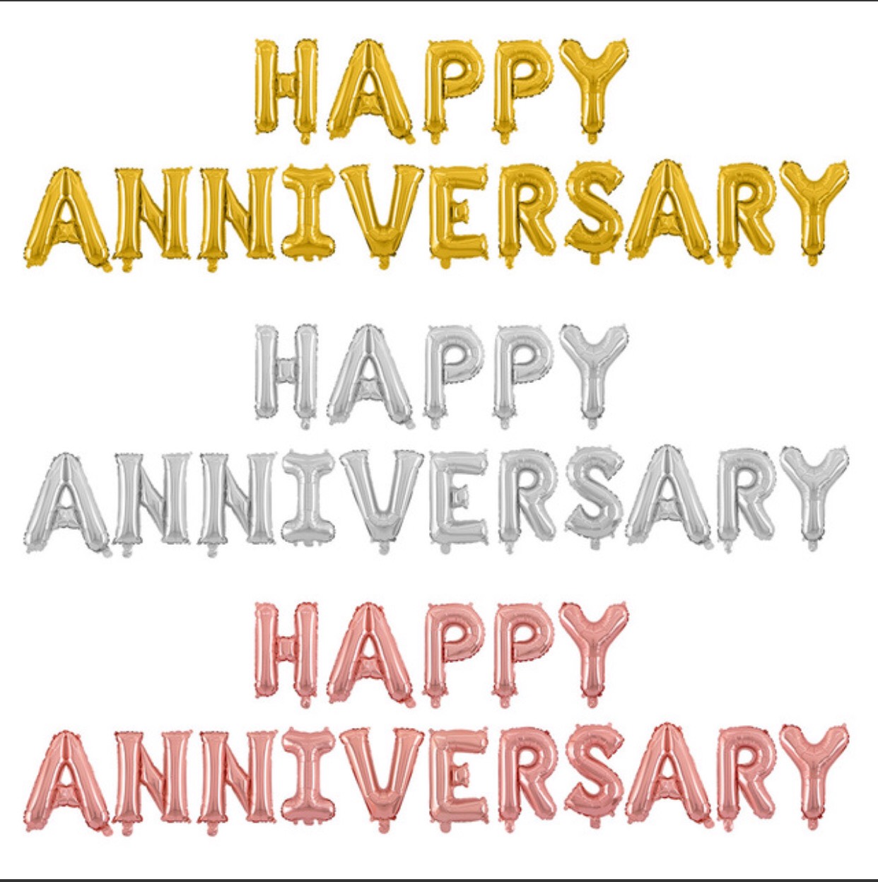 Bộ chữ happy anniversary