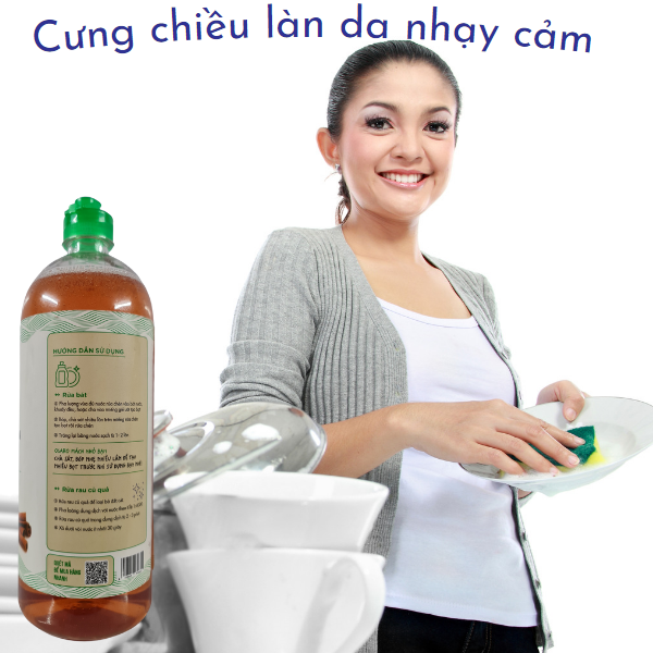 Nước rửa chén hữu cơ OSARO 1000g tinh dầu Quế