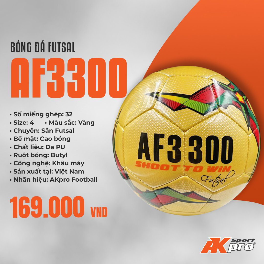 BÓNG ĐÁ FUTSAL AKPRO AF3300 và AF3300-Y
