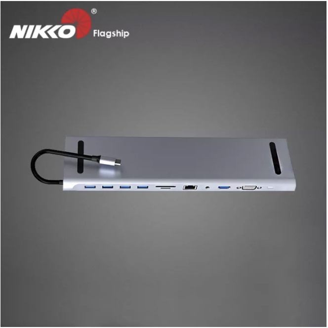 NIKKO Bộ Hub chuyển đổi 11 cổng/ USB-C/ Type C Adapter