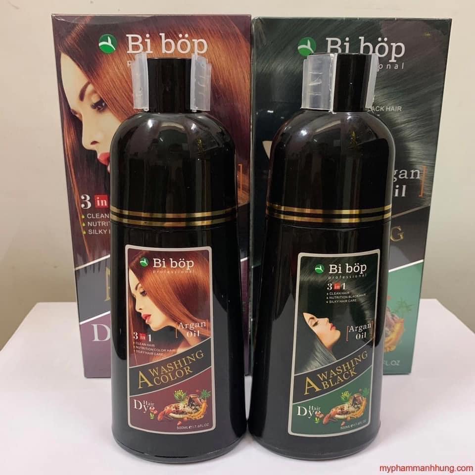DẦU GỘI PHỦ BẠC ĐEN (NÂU) TÓC BIBOP  - GỘI LÀ ĐEN TÓC ( NÂU TÓC )