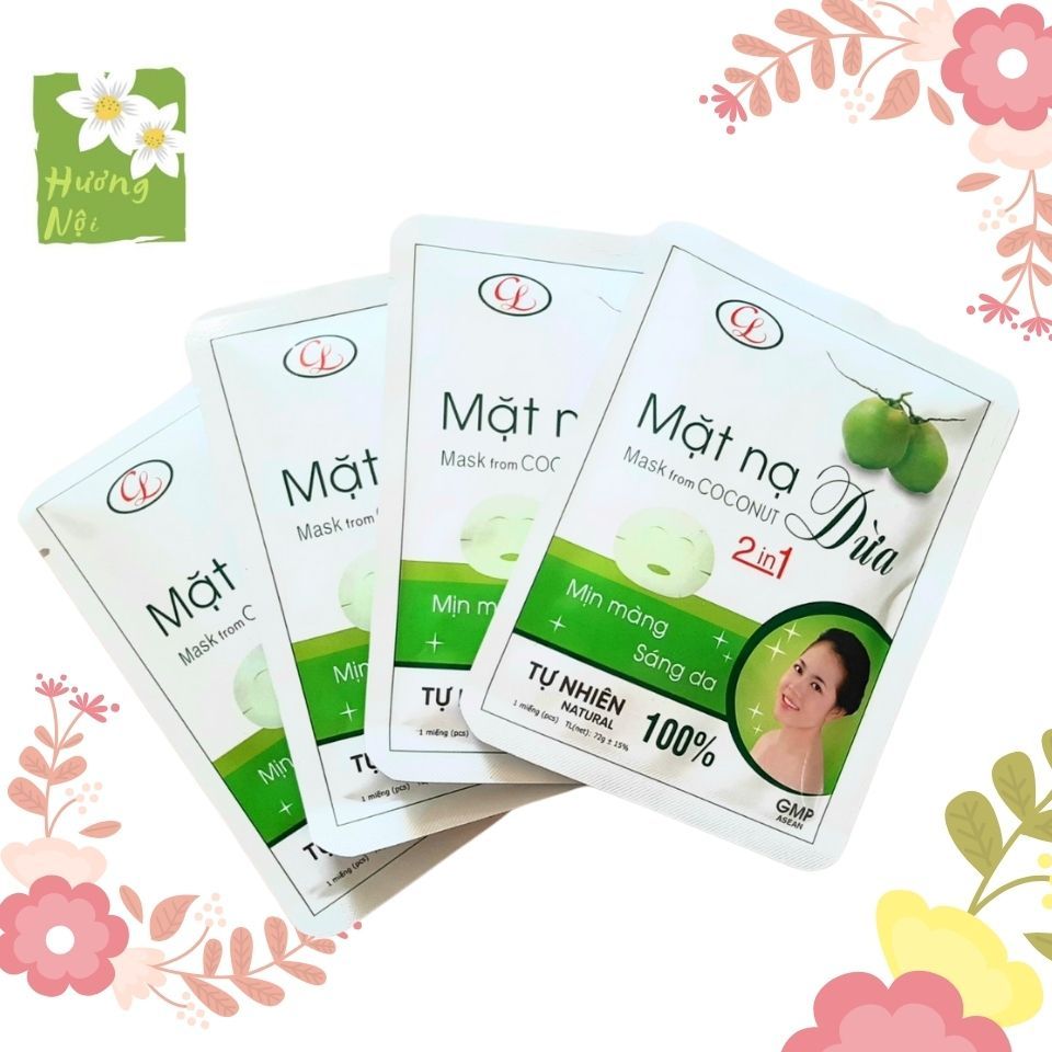 Mặt nạ dừa 2in1 cấp ẩm Cửu Long hộp 7 miếng