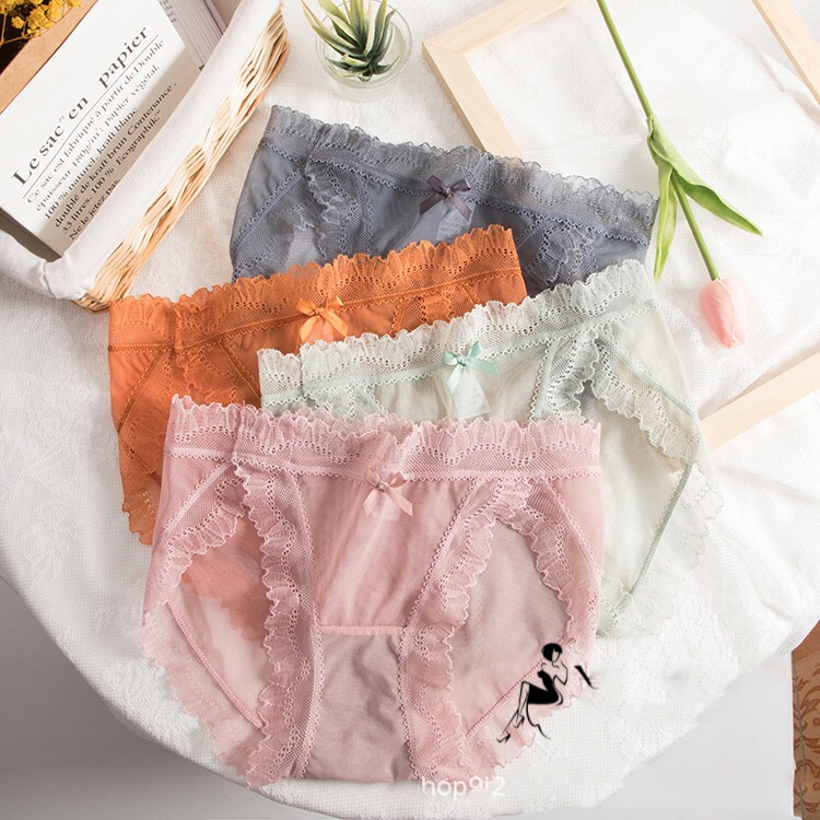 Set 5 quần lót ren mẫu mới - mã al104 - quần lót ren nữ sexy gợi cảm lưng vừa cạp ngắn mềm mại thoáng mát