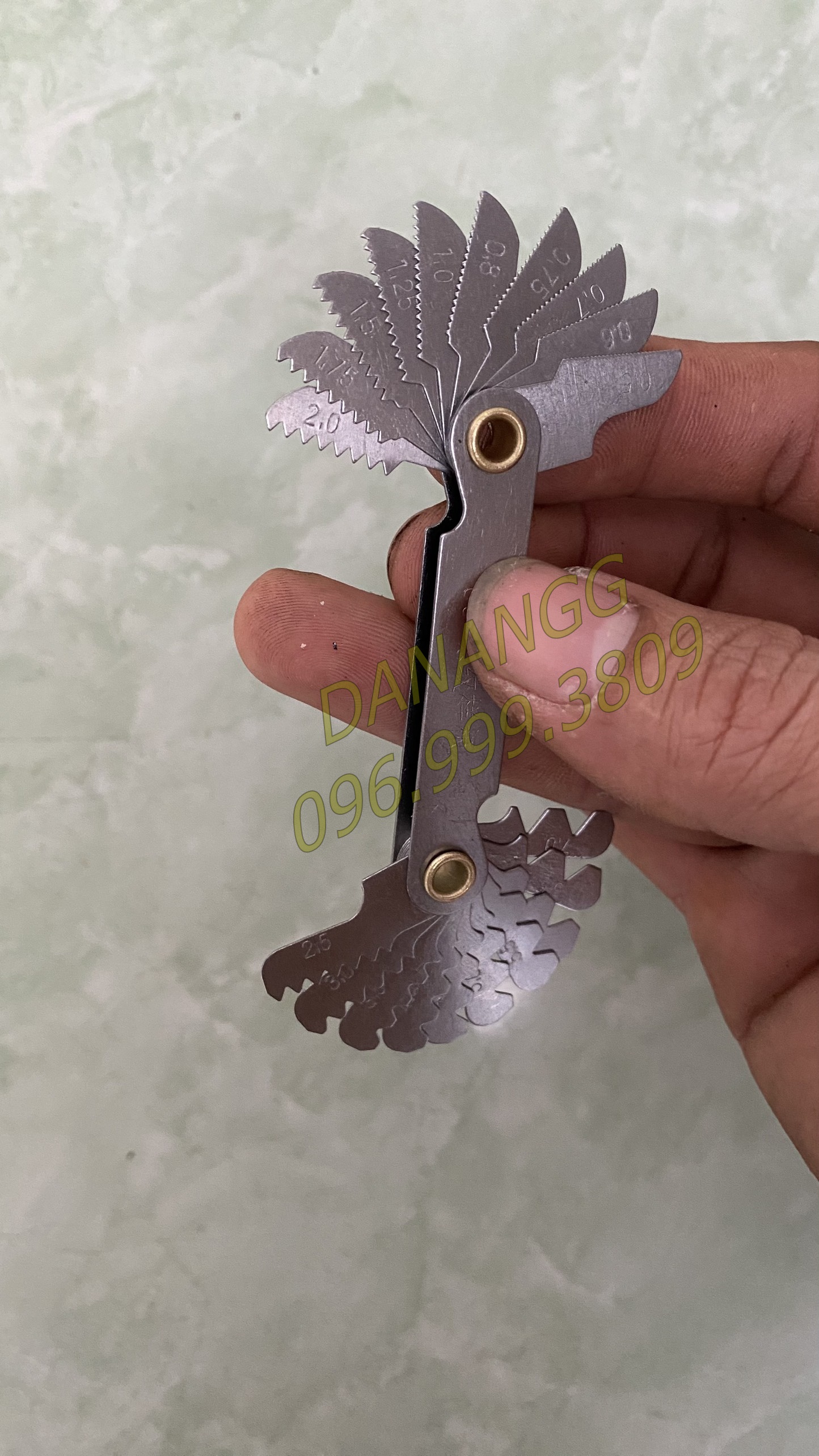 thước đo ren 20 lá 60 độ