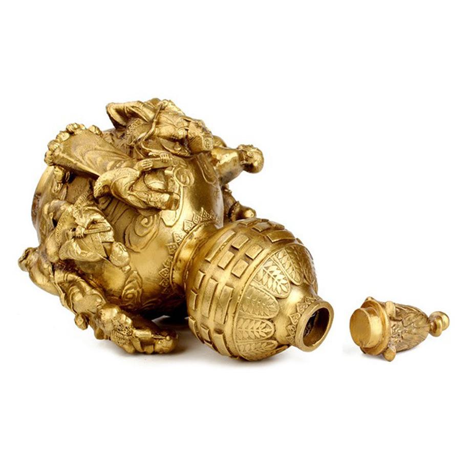 Hồ lô bát tiên bằng đồng thau cỡ đại phong thủy Hồng Thắng