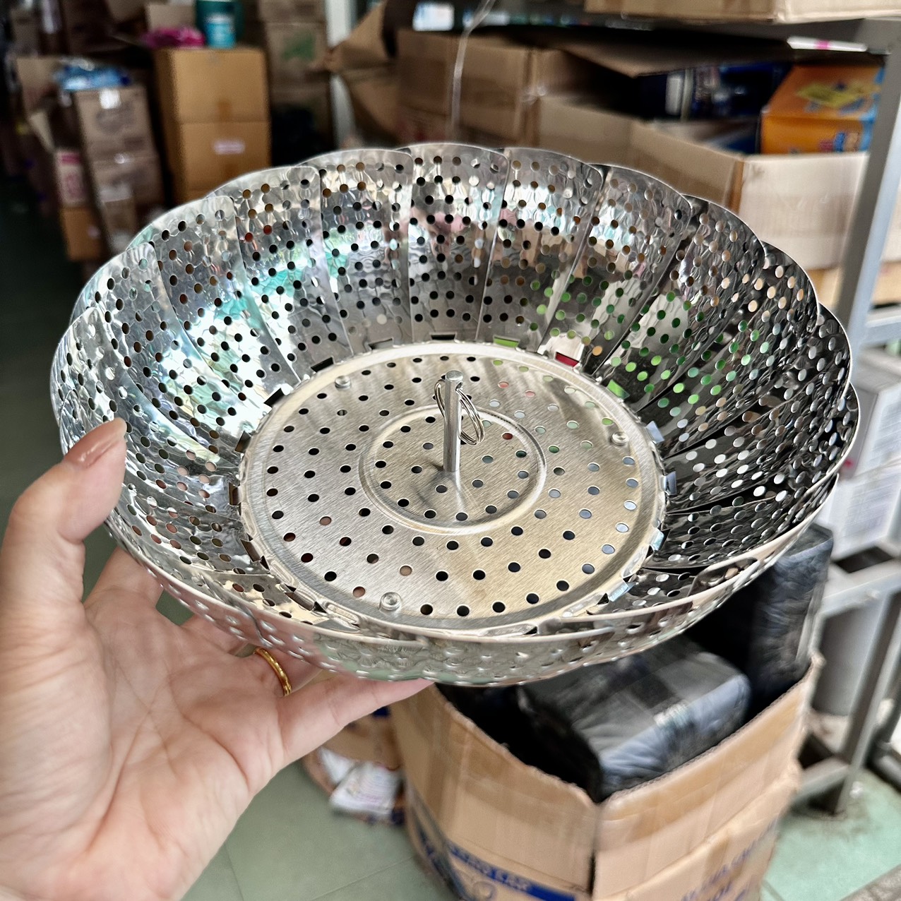 Vỉ hấp xoè inox