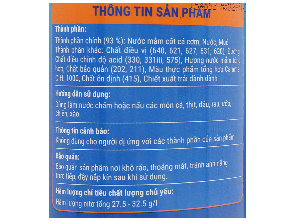 [Siêu thị WinMart] - Nước mắm cá cơm Thuận Phát chai 620ml