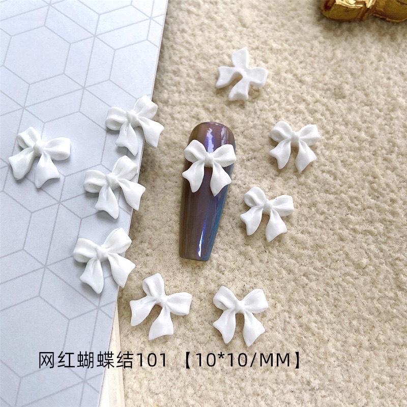 Charm nơ nail gắn móng tay - set 10 cái