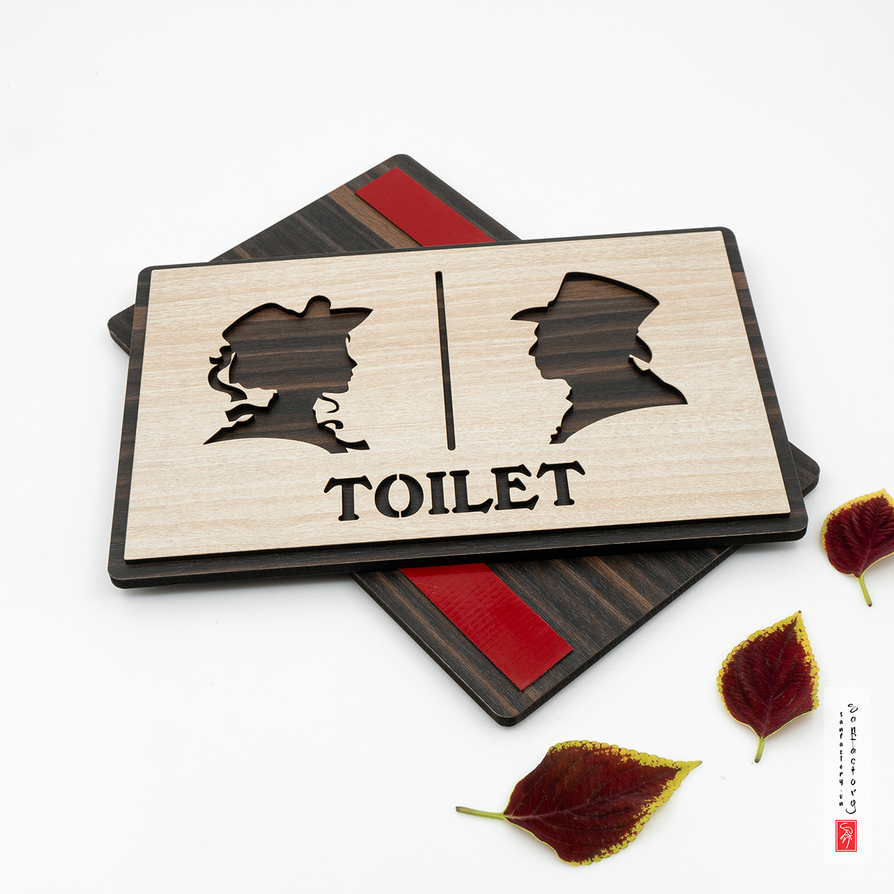 [SAN-TL10] Bảng hiệu Toilet gỗ dán tường mẫu