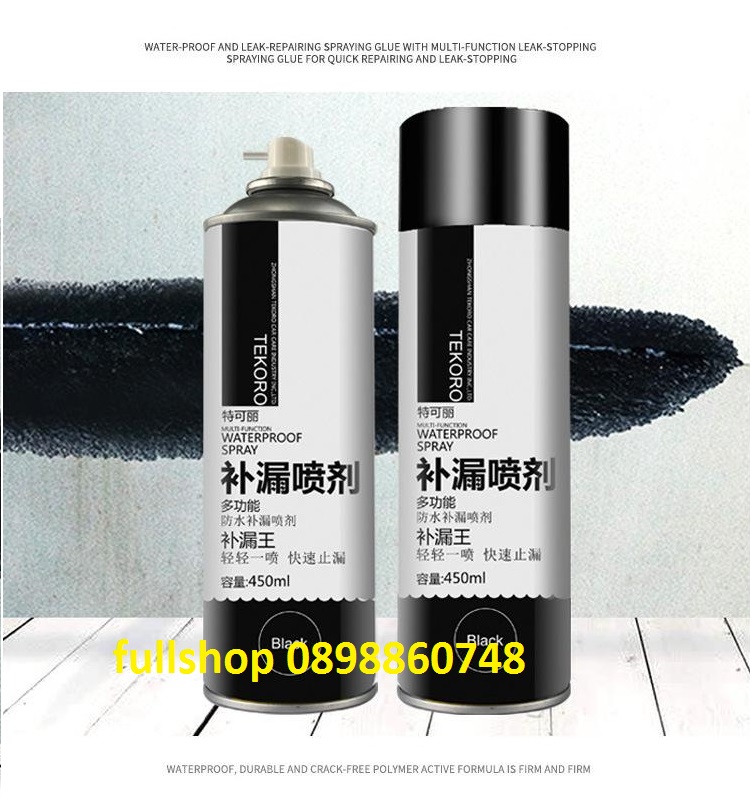 Sơn Xịt Chống Thấm chính hãng TEKORO màu đen