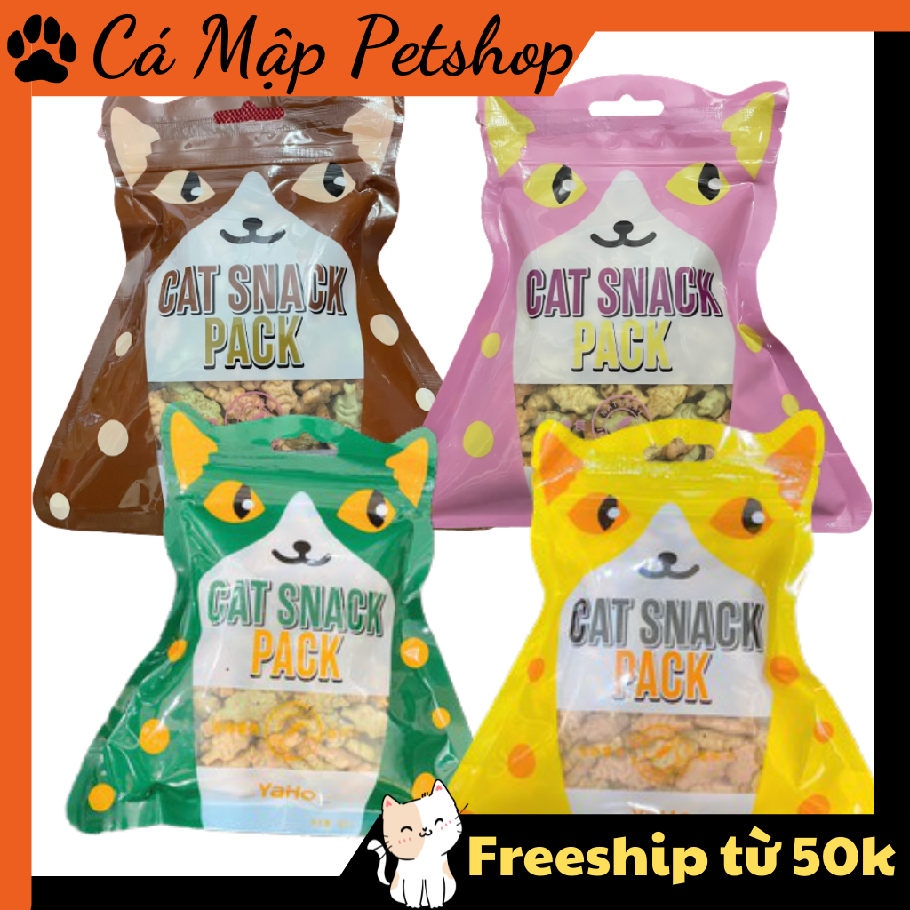 Bánh thưởng snack cho mèo CAT SNACK PACK YAHO, Snack cá cho mèo túi 80gr