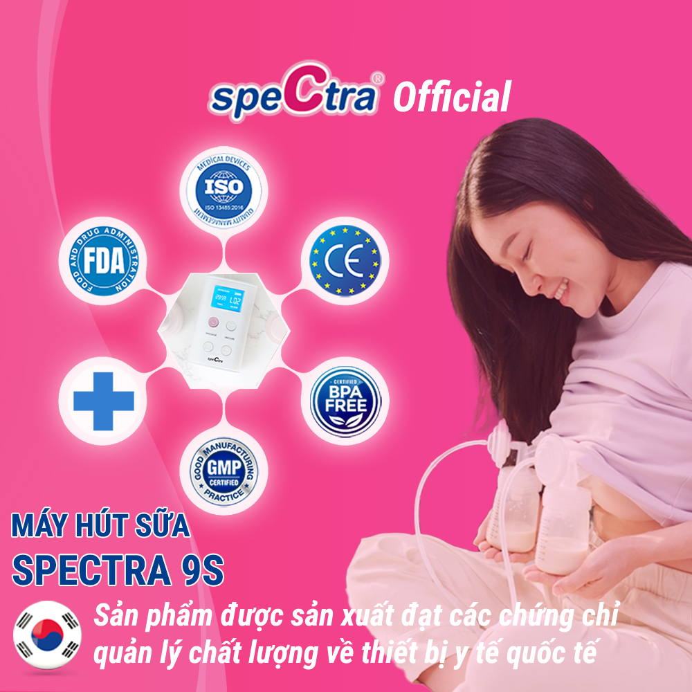 Máy Hút Sữa Điện Đôi Spectra 9S Hàn Quốc (Bảo Hành 1 Năm)