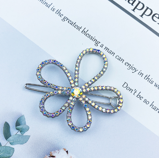 Kẹp tóc hoa đính đá ngũ sắc xinh xắn Phụ Kiện 68