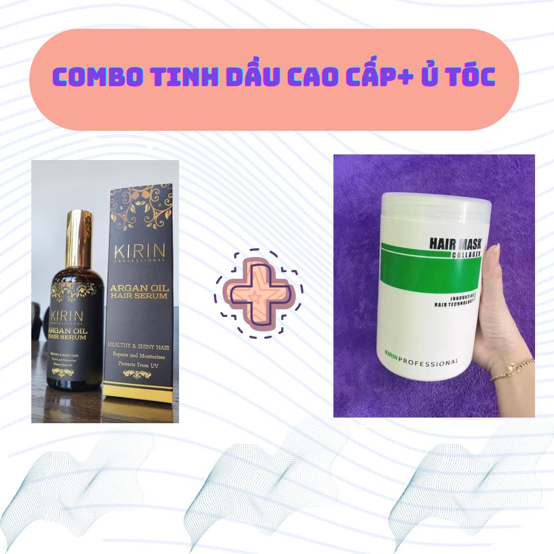 Combo Tinh dầu Argan Kirin 100ml + Ủ tóc Collagen