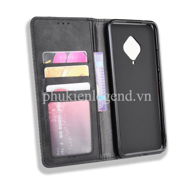 Bao da dạng ví cho Vivo S1 Pro Luxury Leather
