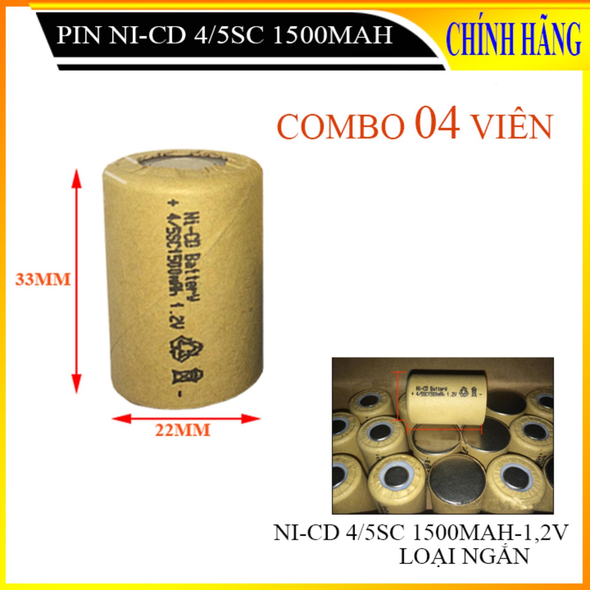 Combo 04 vi n pin nickel cadmium pin ni cd4 5sc 1500mah 1 2v mixasale