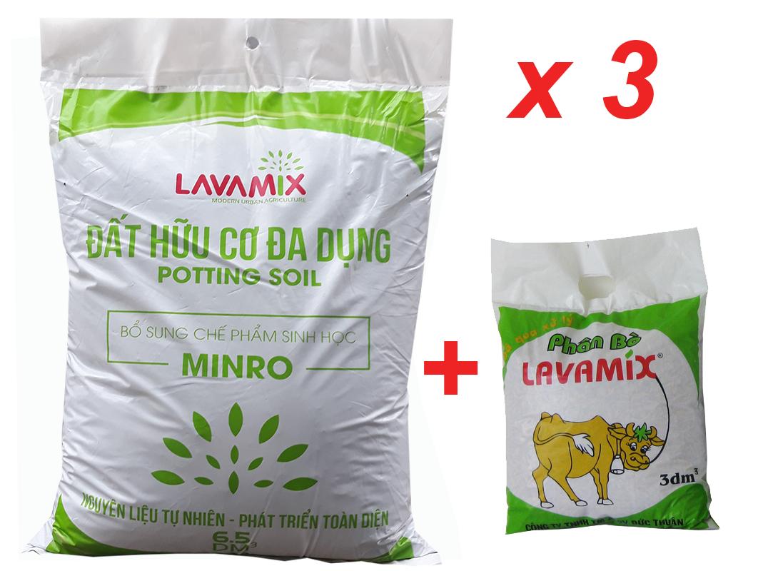 03 PCs set of 3. 5dm3 and 03 bag mixed cow poop bags for planting vegetables bonsai for garden vegetable decoration