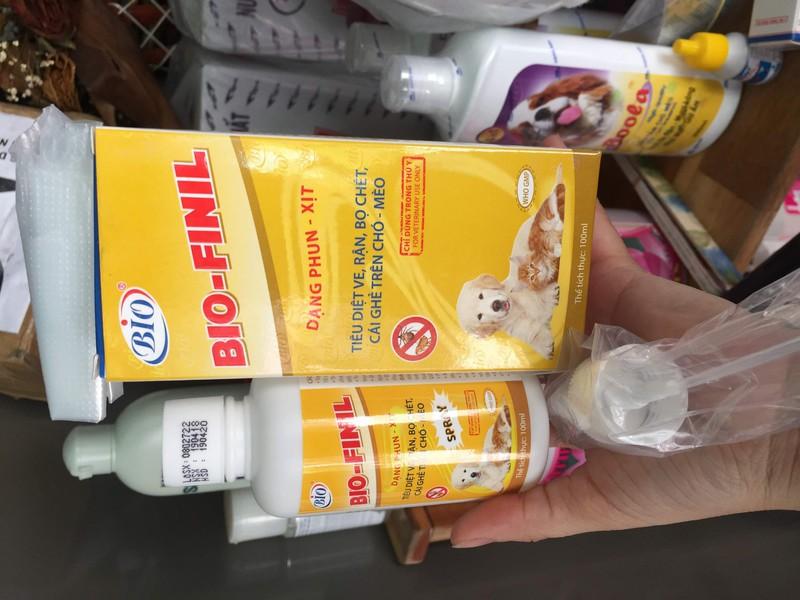Thuốc Phun Xịt Trị Ve Rận Bọ Chéc Chó Mèo - Bio Finil (100ml)