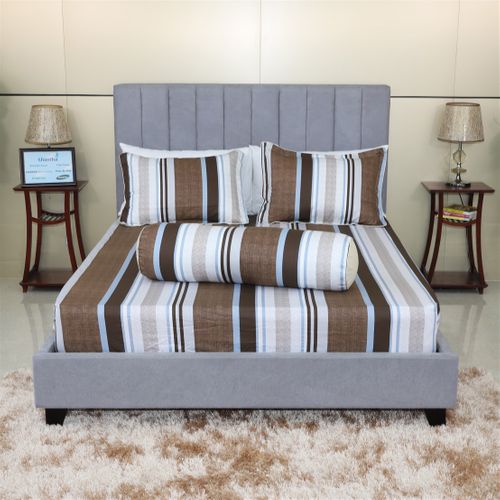 Bộ drap gối  160 x200cm cotton hoa Hometex