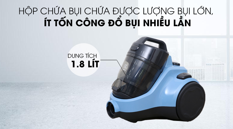 Máy hút bụi Electrolux EC31-2BB 1800W (MỚI 100%, BẢO HÀNH 24 THÁNG CHÍNH HÃNG)