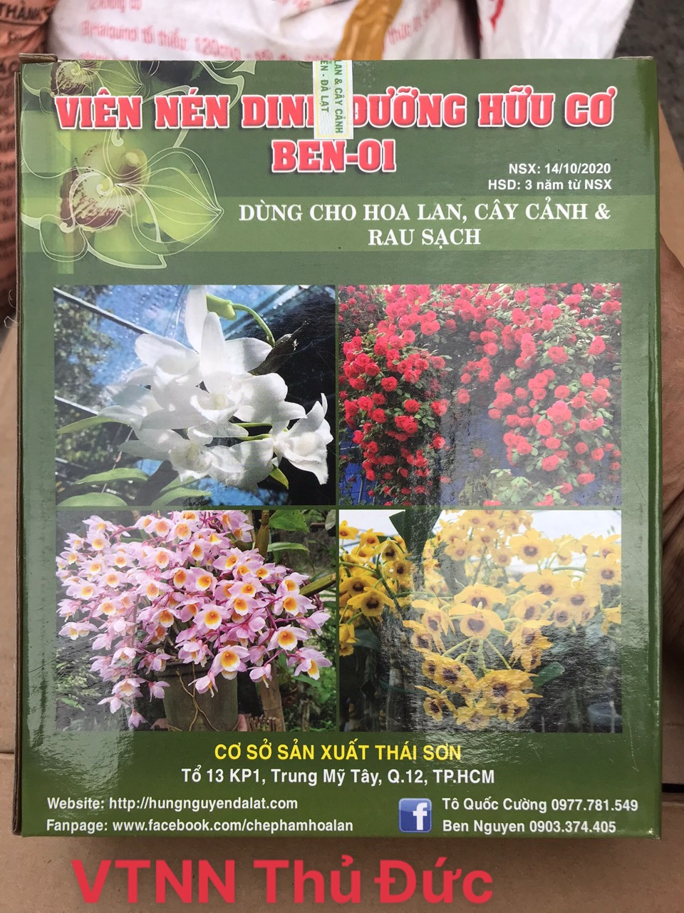 Viên nén hữu cơ BEN 01 HÙNG NGUYỄN 1kg