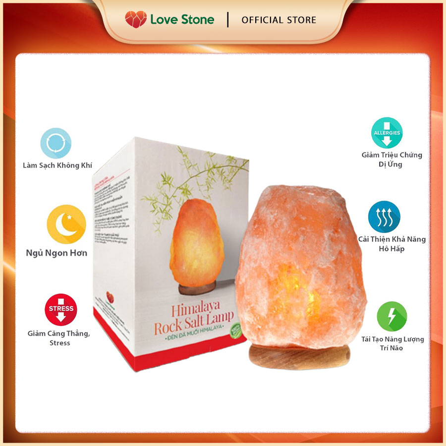 Đèn Đá Muối Tự Nhiên Himalaya Love Stone