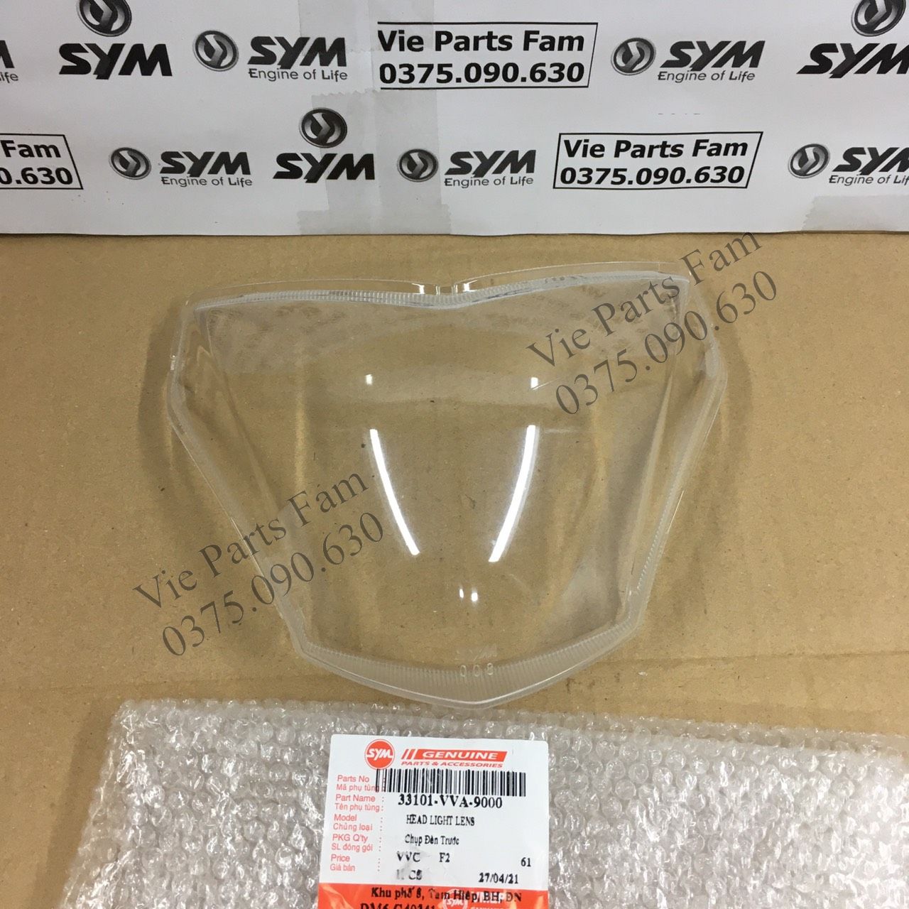 MICA/ MẶT KÍNH ĐÈN PHA XE TAY GA SHARK SYM