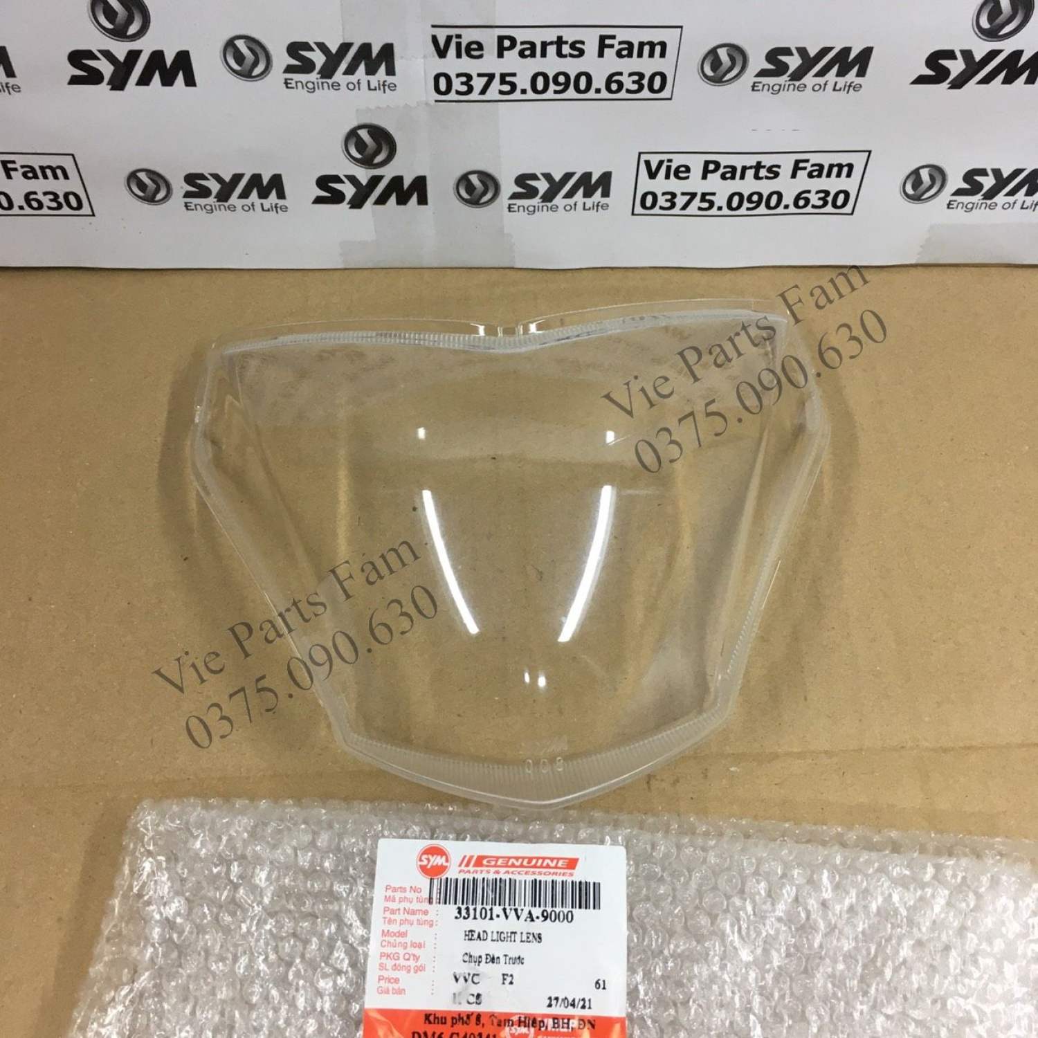 MICA/ MẶT KÍNH ĐÈN PHA XE TAY GA SHARK SYM