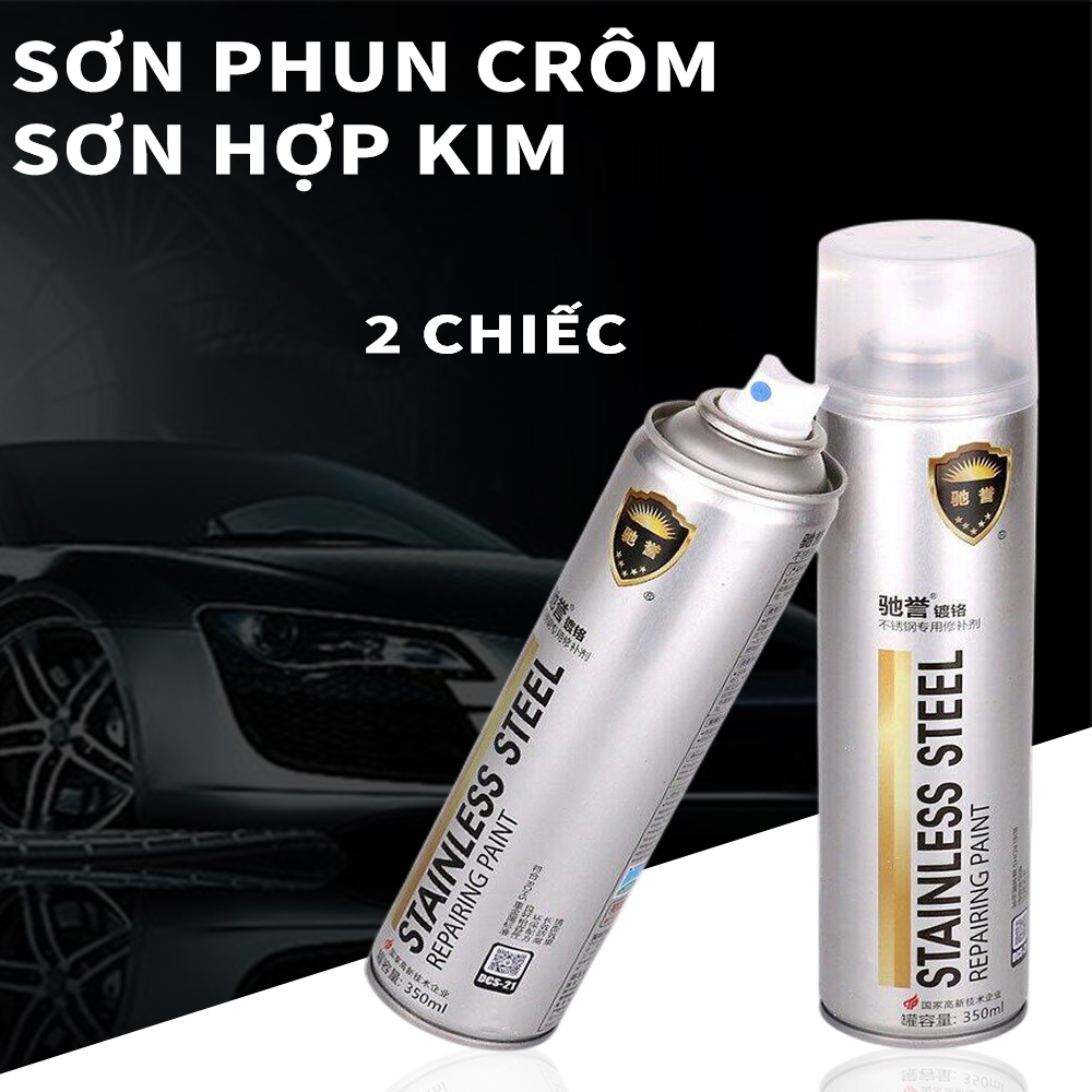 Sơn bạc mạ crom sơn xịt mạ chrome sáng bóng 350ml - chai sơn mạ siêu bóng-sơn xe