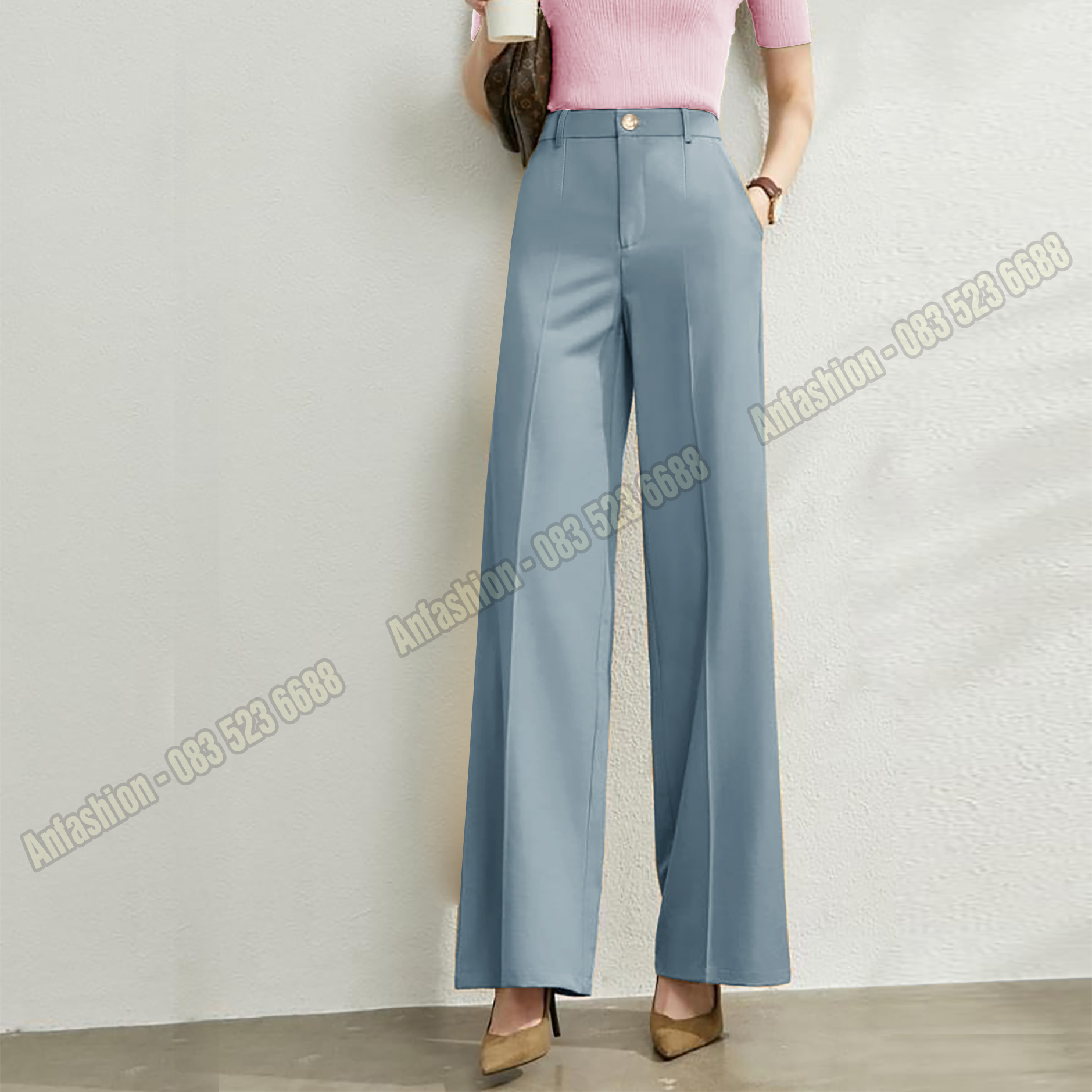 Women's pants, office pants, high waist pants, wide leg pants, straight leg pants, wide leg pants