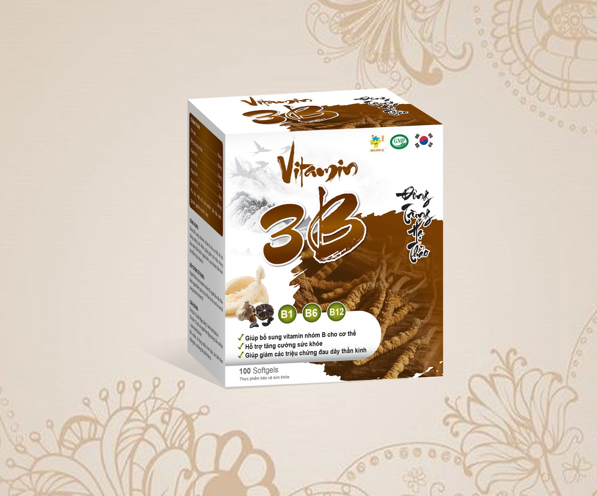 Viên Uống Vitamin 3B Đông Trùng Hạ Thảo Giúp Ăn Ngon Ngủ Tốt, Giảm Đau Nhức, Tê Bì Chân Tay - Hộp 100 Viên - Dược Phẩm Bách Lộc