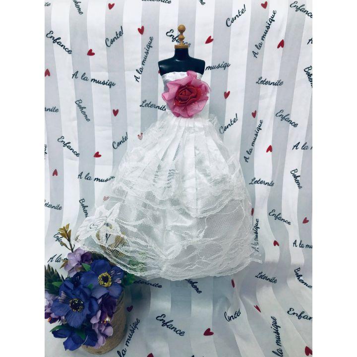 Váy dạ hội cúp ngực cho búp bê 30cm