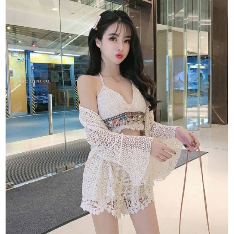 Set 3 Món Bikini Đi Biển ( Hàng Có Sẵn )