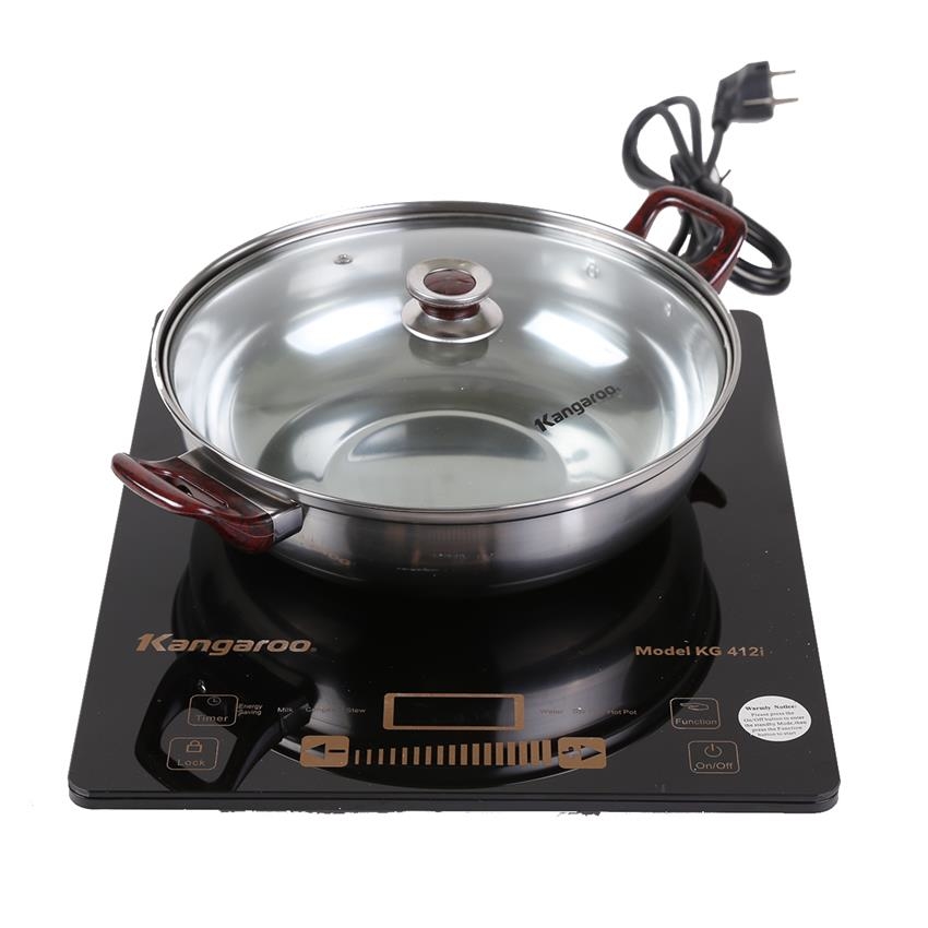 Bếp điện từ đơn siêu mỏng Kangaroo KG412i ( tặng kèm nồi lẩu)