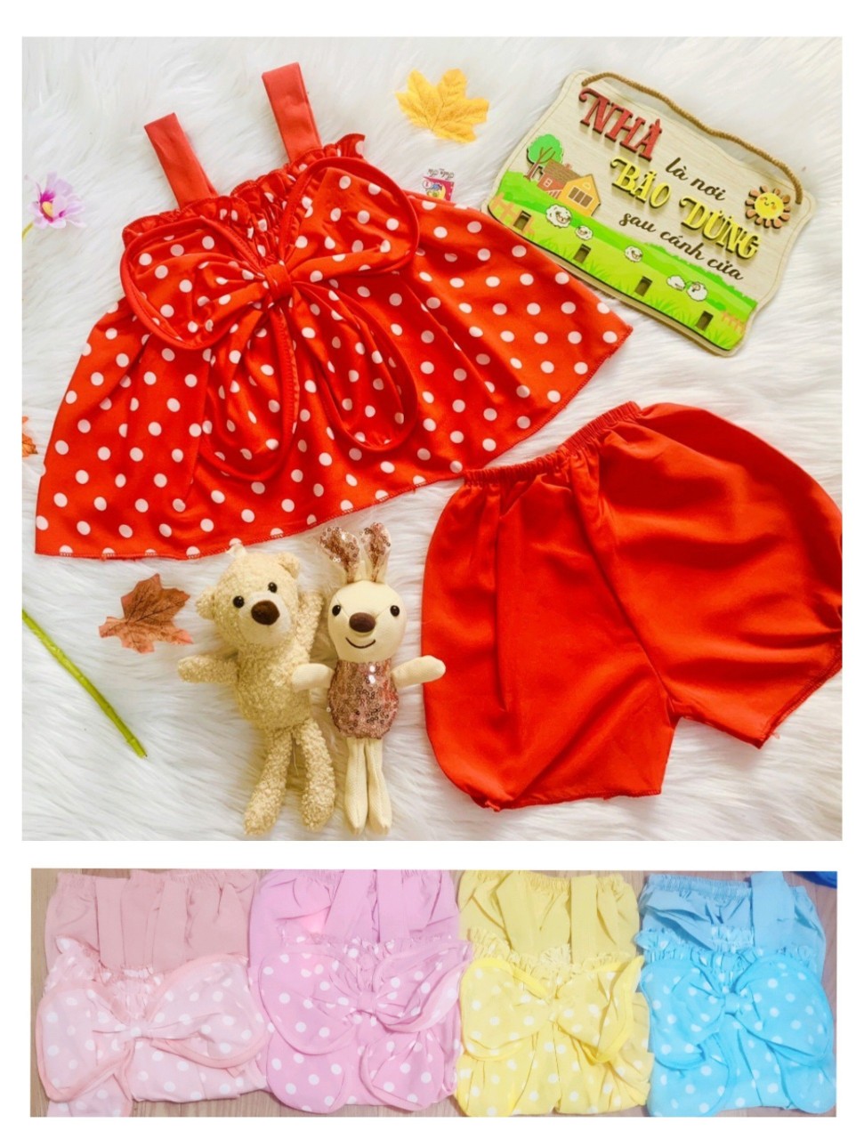 Bộ Lụa Dây Bi Bé (6-18kg) (giao màu ngẫu nhiên)