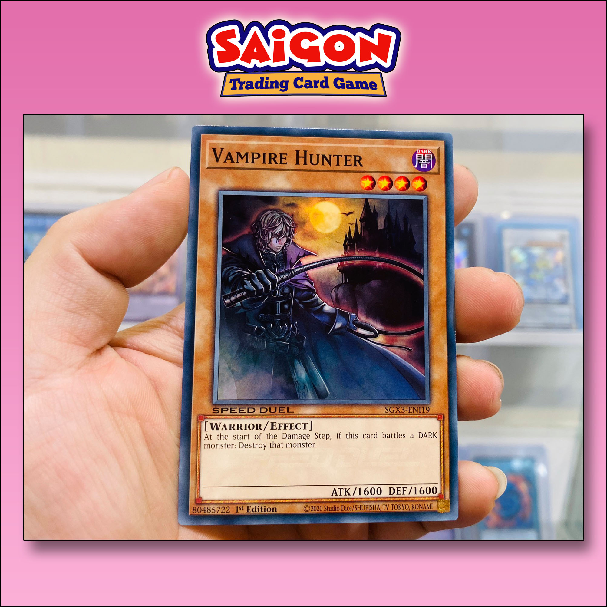 Thẻ bài yugioh mã sgx3-eni19 - vampire hunter - common - 1st edition