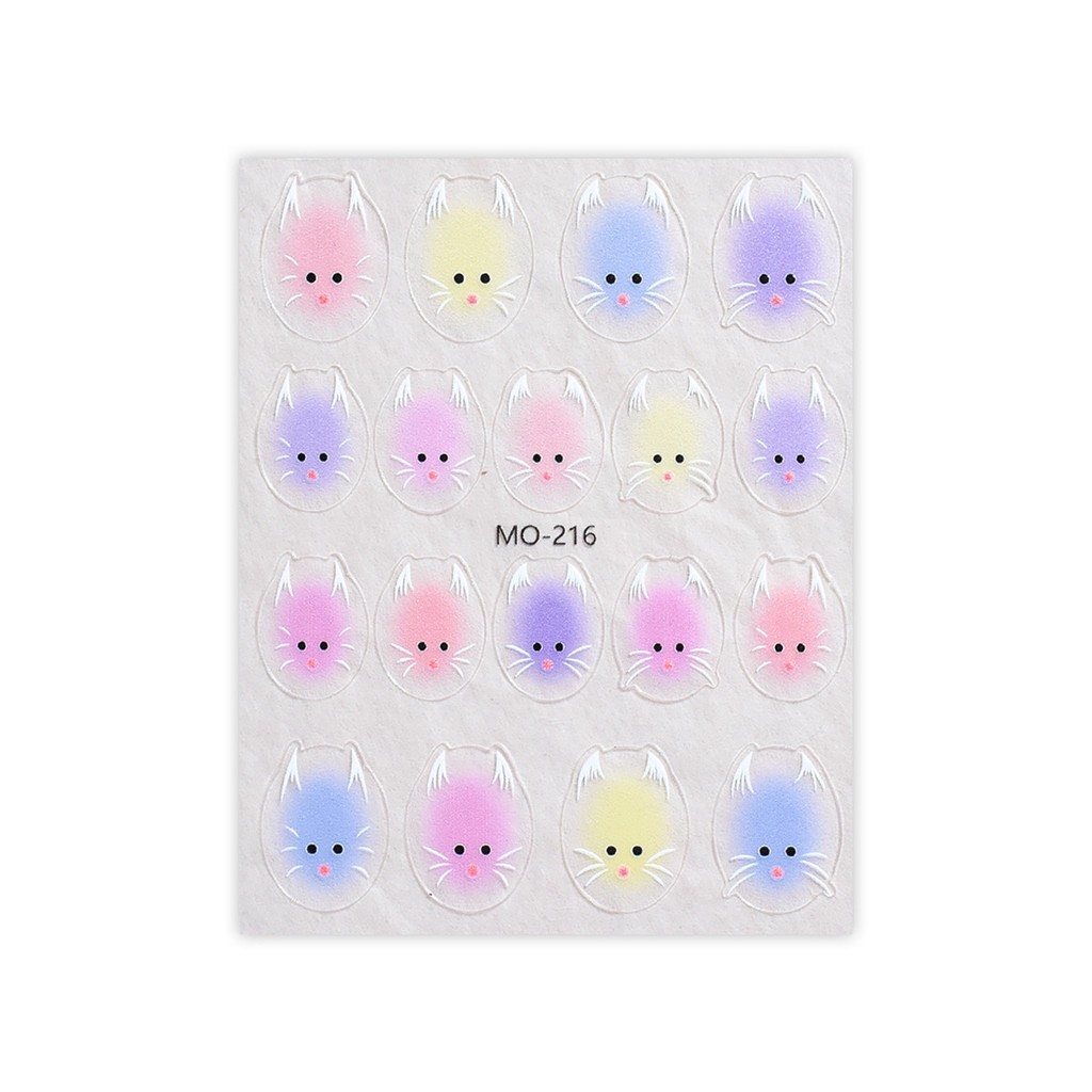 Sticker lụa mẫu mèo dán móng siêu xinh chuyên dùng làm nail