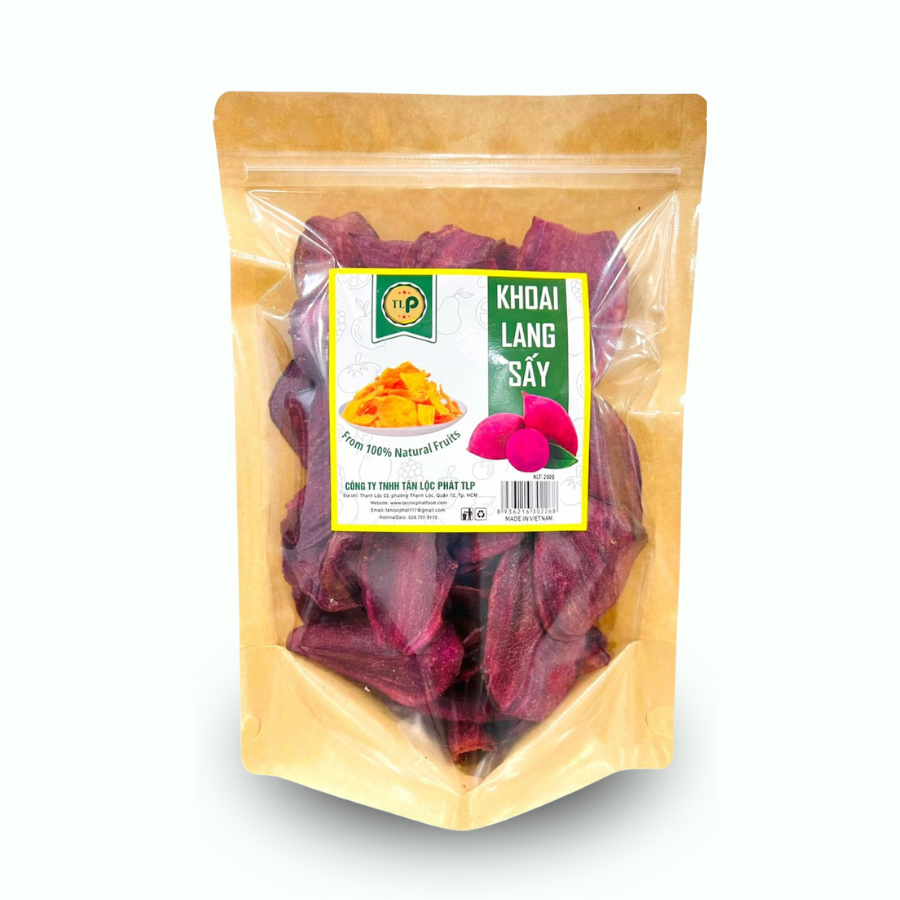Khoai Lang Tím Sấy Tân Lộc Phát Bịch 200g