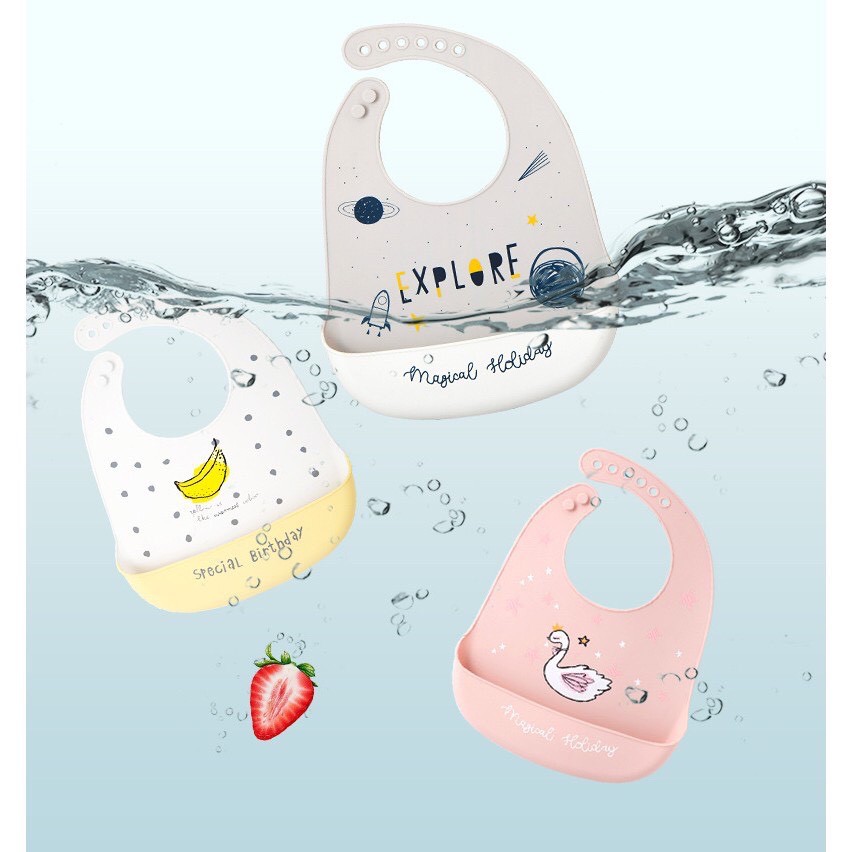Yếm Máng Silicone Muslin