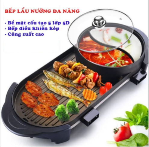 Bếp lẩu nướng đa năng MATIKA 6929 . Bếp Lẩu nướng 2 trong 1 sở hữu kiểu dáng hiện đại . Bếp tông màu đen tạo điểm nhấn nổi bật cho không gian sử dụng phù hợp với nhiều không gian mang đến sự đẳng cấp .Bảo Hành 12 Tháng