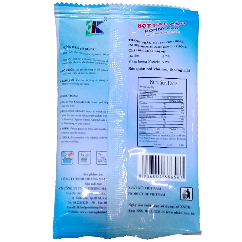 Bột rau câu konnyaku 22g